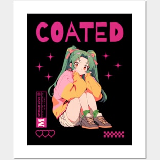 Coated Girl Posters and Art